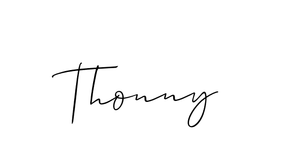 It looks lik you need a new signature style for name Thonny. Design unique handwritten (Allison_Script) signature with our free signature maker in just a few clicks. Thonny signature style 2 images and pictures png