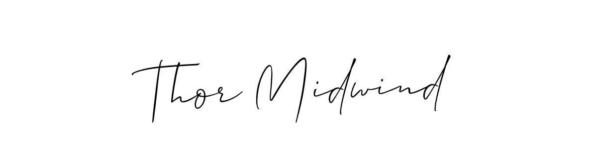 The best way (Allison_Script) to make a short signature is to pick only two or three words in your name. The name Thor Midwind include a total of six letters. For converting this name. Thor Midwind signature style 2 images and pictures png
