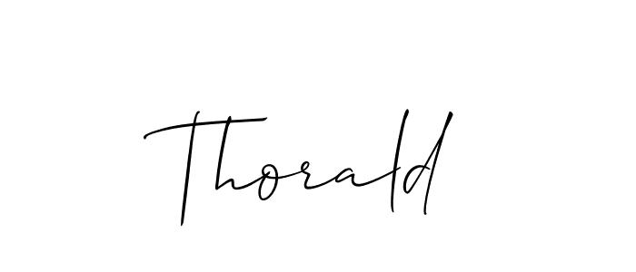 It looks lik you need a new signature style for name Thorald. Design unique handwritten (Allison_Script) signature with our free signature maker in just a few clicks. Thorald signature style 2 images and pictures png