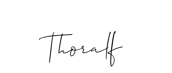 How to make Thoralf signature? Allison_Script is a professional autograph style. Create handwritten signature for Thoralf name. Thoralf signature style 2 images and pictures png