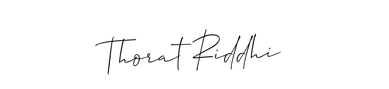 How to Draw Thorat Riddhi signature style? Allison_Script is a latest design signature styles for name Thorat Riddhi. Thorat Riddhi signature style 2 images and pictures png