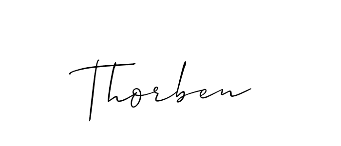 The best way (Allison_Script) to make a short signature is to pick only two or three words in your name. The name Thorben include a total of six letters. For converting this name. Thorben signature style 2 images and pictures png