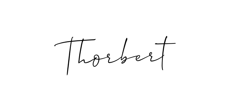 How to make Thorbert signature? Allison_Script is a professional autograph style. Create handwritten signature for Thorbert name. Thorbert signature style 2 images and pictures png