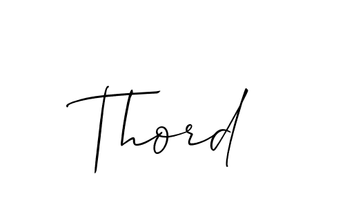 It looks lik you need a new signature style for name Thord. Design unique handwritten (Allison_Script) signature with our free signature maker in just a few clicks. Thord signature style 2 images and pictures png