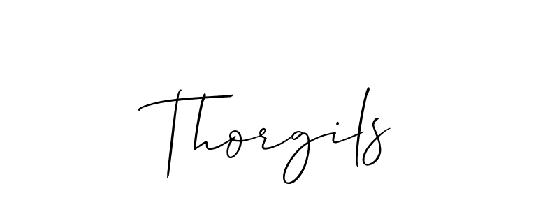 Make a beautiful signature design for name Thorgils. With this signature (Allison_Script) style, you can create a handwritten signature for free. Thorgils signature style 2 images and pictures png