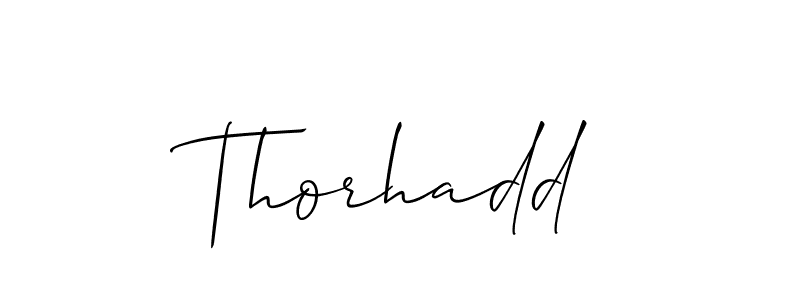 How to make Thorhadd signature? Allison_Script is a professional autograph style. Create handwritten signature for Thorhadd name. Thorhadd signature style 2 images and pictures png