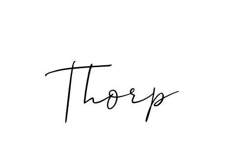 Thorp stylish signature style. Best Handwritten Sign (Allison_Script) for my name. Handwritten Signature Collection Ideas for my name Thorp. Thorp signature style 2 images and pictures png