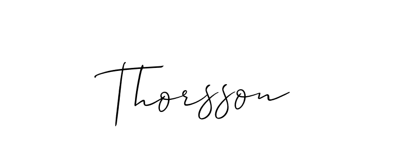 Create a beautiful signature design for name Thorsson. With this signature (Allison_Script) fonts, you can make a handwritten signature for free. Thorsson signature style 2 images and pictures png