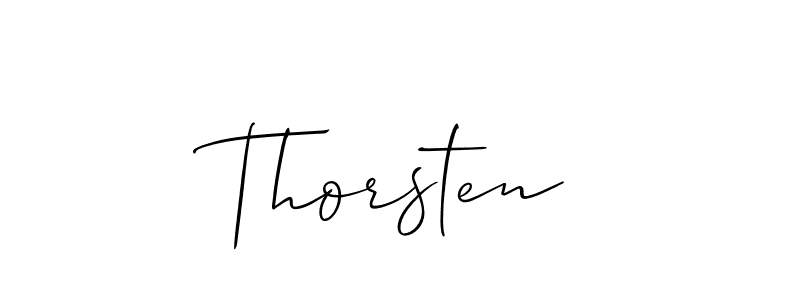 Design your own signature with our free online signature maker. With this signature software, you can create a handwritten (Allison_Script) signature for name Thorsten. Thorsten signature style 2 images and pictures png