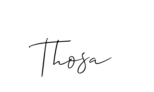 Create a beautiful signature design for name Thosa. With this signature (Allison_Script) fonts, you can make a handwritten signature for free. Thosa signature style 2 images and pictures png
