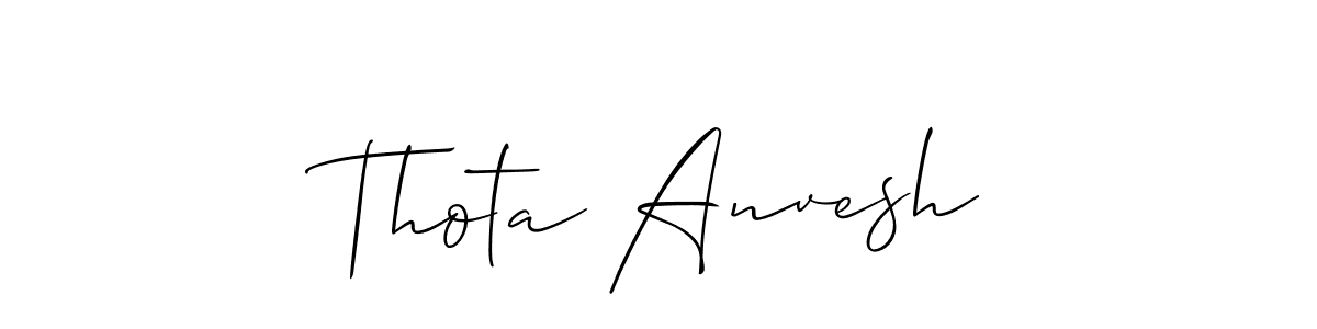 Best and Professional Signature Style for Thota Anvesh. Allison_Script Best Signature Style Collection. Thota Anvesh signature style 2 images and pictures png