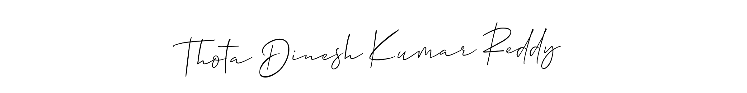 Create a beautiful signature design for name Thota Dinesh Kumar Reddy. With this signature (Allison_Script) fonts, you can make a handwritten signature for free. Thota Dinesh Kumar Reddy signature style 2 images and pictures png