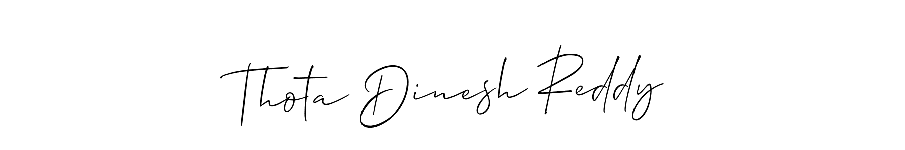 Design your own signature with our free online signature maker. With this signature software, you can create a handwritten (Allison_Script) signature for name Thota Dinesh Reddy. Thota Dinesh Reddy signature style 2 images and pictures png