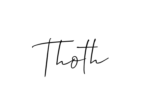 How to make Thoth name signature. Use Allison_Script style for creating short signs online. This is the latest handwritten sign. Thoth signature style 2 images and pictures png