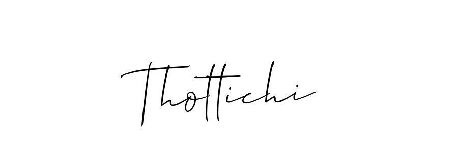 Make a beautiful signature design for name Thottichi. With this signature (Allison_Script) style, you can create a handwritten signature for free. Thottichi signature style 2 images and pictures png