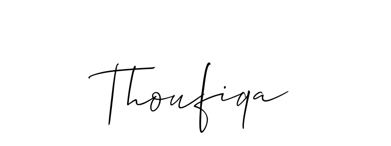 Also we have Thoufiqa name is the best signature style. Create professional handwritten signature collection using Allison_Script autograph style. Thoufiqa signature style 2 images and pictures png