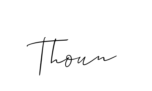 Thoun stylish signature style. Best Handwritten Sign (Allison_Script) for my name. Handwritten Signature Collection Ideas for my name Thoun. Thoun signature style 2 images and pictures png