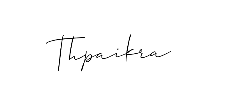 Create a beautiful signature design for name Thpaikra. With this signature (Allison_Script) fonts, you can make a handwritten signature for free. Thpaikra signature style 2 images and pictures png