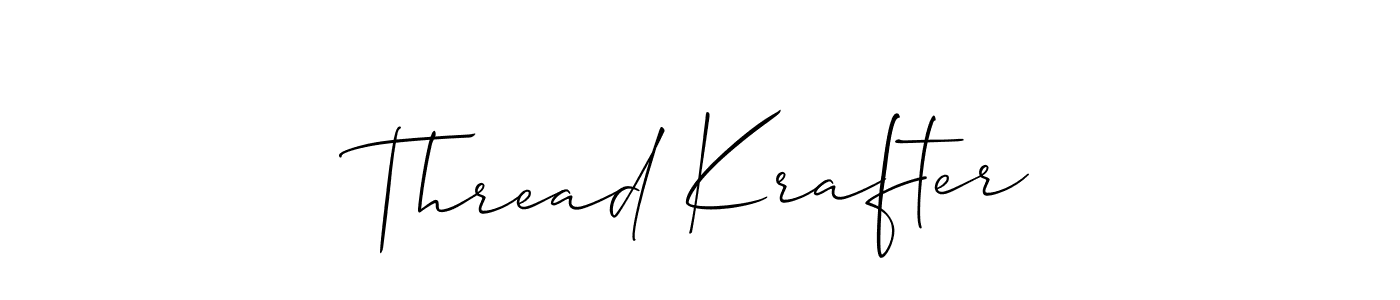 Make a short Thread Krafter signature style. Manage your documents anywhere anytime using Allison_Script. Create and add eSignatures, submit forms, share and send files easily. Thread Krafter signature style 2 images and pictures png