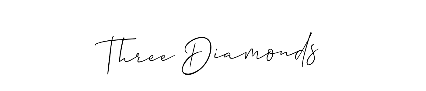 Use a signature maker to create a handwritten signature online. With this signature software, you can design (Allison_Script) your own signature for name Three Diamonds. Three Diamonds signature style 2 images and pictures png