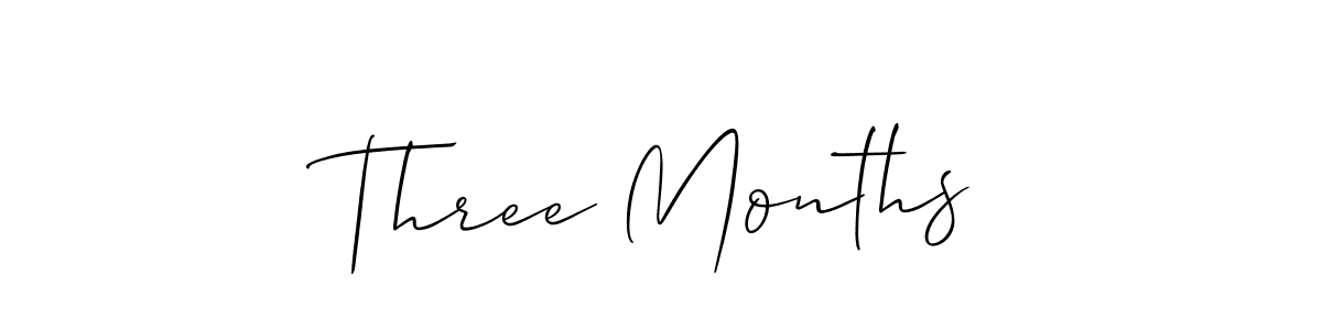 How to Draw Three Months signature style? Allison_Script is a latest design signature styles for name Three Months. Three Months signature style 2 images and pictures png