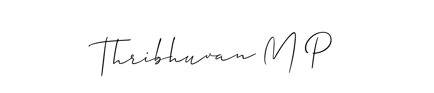 Best and Professional Signature Style for Thribhuvan M P. Allison_Script Best Signature Style Collection. Thribhuvan M P signature style 2 images and pictures png