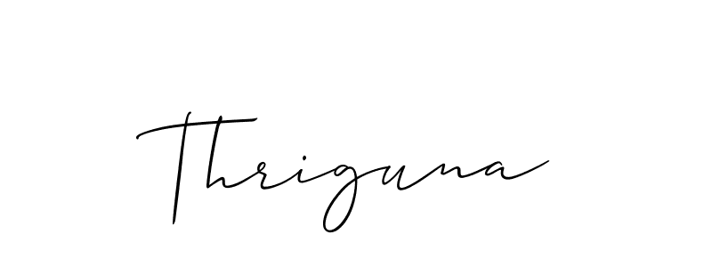 Thriguna stylish signature style. Best Handwritten Sign (Allison_Script) for my name. Handwritten Signature Collection Ideas for my name Thriguna. Thriguna signature style 2 images and pictures png