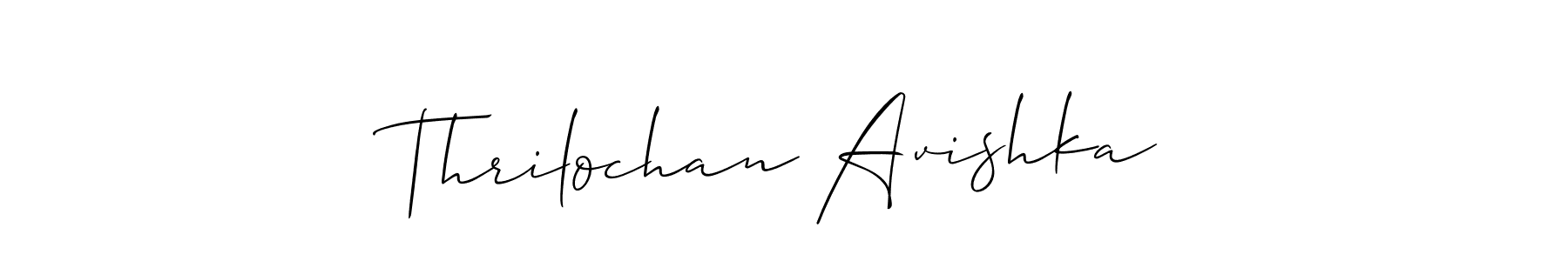 Also we have Thrilochan Avishka name is the best signature style. Create professional handwritten signature collection using Allison_Script autograph style. Thrilochan Avishka signature style 2 images and pictures png