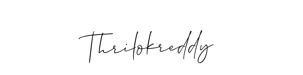 Create a beautiful signature design for name Thrilokreddy. With this signature (Allison_Script) fonts, you can make a handwritten signature for free. Thrilokreddy signature style 2 images and pictures png