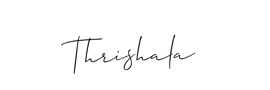 Also we have Thrishala name is the best signature style. Create professional handwritten signature collection using Allison_Script autograph style. Thrishala signature style 2 images and pictures png