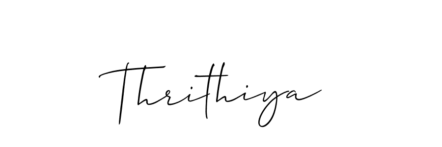 Use a signature maker to create a handwritten signature online. With this signature software, you can design (Allison_Script) your own signature for name Thrithiya. Thrithiya signature style 2 images and pictures png