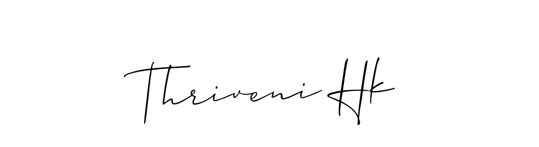 You can use this online signature creator to create a handwritten signature for the name Thriveni Hk. This is the best online autograph maker. Thriveni Hk signature style 2 images and pictures png