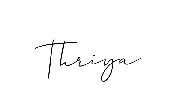 Allison_Script is a professional signature style that is perfect for those who want to add a touch of class to their signature. It is also a great choice for those who want to make their signature more unique. Get Thriya name to fancy signature for free. Thriya signature style 2 images and pictures png