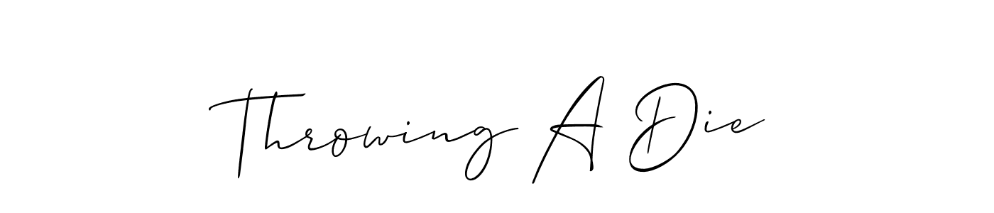 How to Draw Throwing A Die signature style? Allison_Script is a latest design signature styles for name Throwing A Die. Throwing A Die signature style 2 images and pictures png