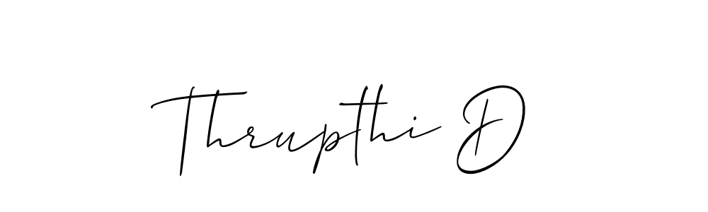 Allison_Script is a professional signature style that is perfect for those who want to add a touch of class to their signature. It is also a great choice for those who want to make their signature more unique. Get Thrupthi D name to fancy signature for free. Thrupthi D signature style 2 images and pictures png