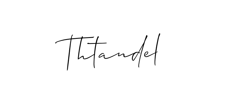 Use a signature maker to create a handwritten signature online. With this signature software, you can design (Allison_Script) your own signature for name Thtandel. Thtandel signature style 2 images and pictures png