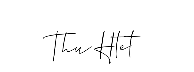 Make a beautiful signature design for name Thu Htet. With this signature (Allison_Script) style, you can create a handwritten signature for free. Thu Htet signature style 2 images and pictures png