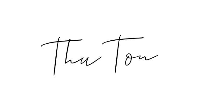 Use a signature maker to create a handwritten signature online. With this signature software, you can design (Allison_Script) your own signature for name Thu Ton. Thu Ton signature style 2 images and pictures png