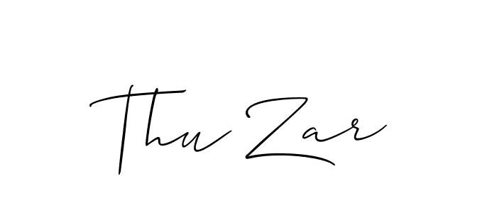 How to Draw Thu Zar signature style? Allison_Script is a latest design signature styles for name Thu Zar. Thu Zar signature style 2 images and pictures png