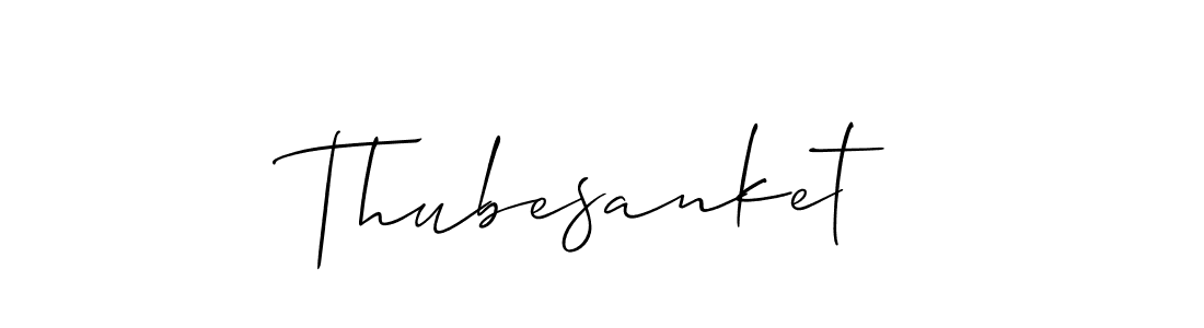 How to Draw Thubesanket signature style? Allison_Script is a latest design signature styles for name Thubesanket. Thubesanket signature style 2 images and pictures png