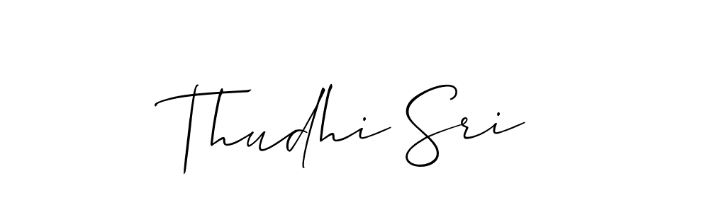 Make a short Thudhi Sri signature style. Manage your documents anywhere anytime using Allison_Script. Create and add eSignatures, submit forms, share and send files easily. Thudhi Sri signature style 2 images and pictures png