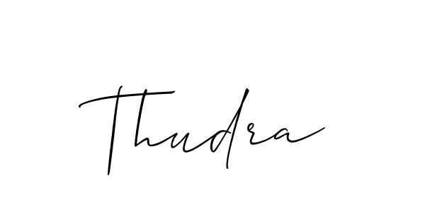 Make a short Thudra signature style. Manage your documents anywhere anytime using Allison_Script. Create and add eSignatures, submit forms, share and send files easily. Thudra signature style 2 images and pictures png