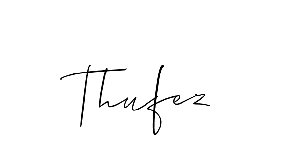 Create a beautiful signature design for name Thufez. With this signature (Allison_Script) fonts, you can make a handwritten signature for free. Thufez signature style 2 images and pictures png