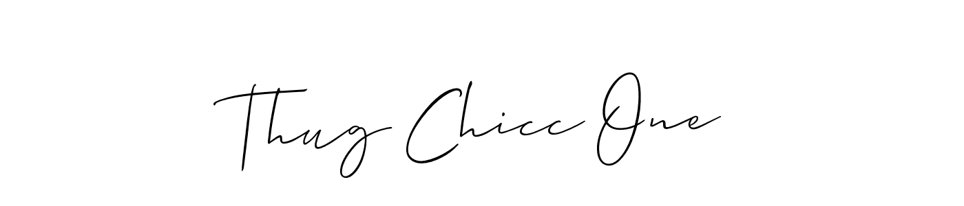 How to Draw Thug Chicc One signature style? Allison_Script is a latest design signature styles for name Thug Chicc One. Thug Chicc One signature style 2 images and pictures png