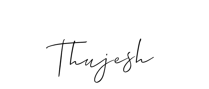 Make a beautiful signature design for name Thujesh. With this signature (Allison_Script) style, you can create a handwritten signature for free. Thujesh signature style 2 images and pictures png