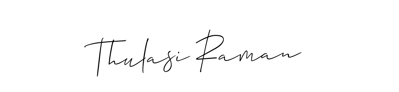 Also we have Thulasi Raman name is the best signature style. Create professional handwritten signature collection using Allison_Script autograph style. Thulasi Raman signature style 2 images and pictures png