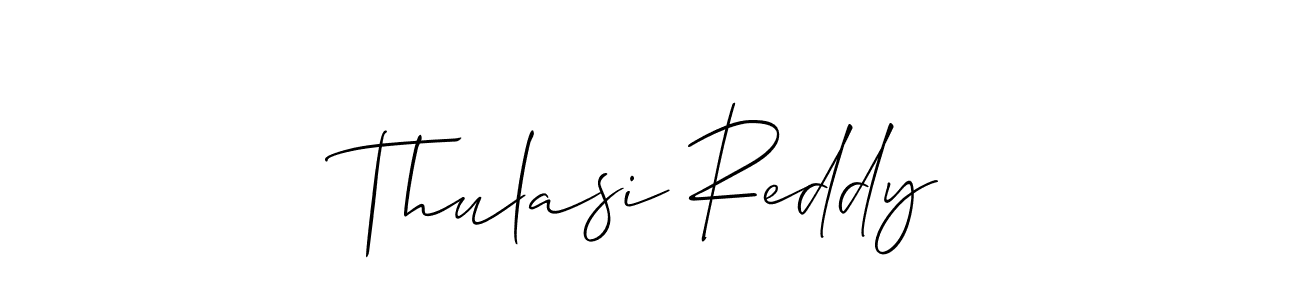 You should practise on your own different ways (Allison_Script) to write your name (Thulasi Reddy) in signature. don't let someone else do it for you. Thulasi Reddy signature style 2 images and pictures png