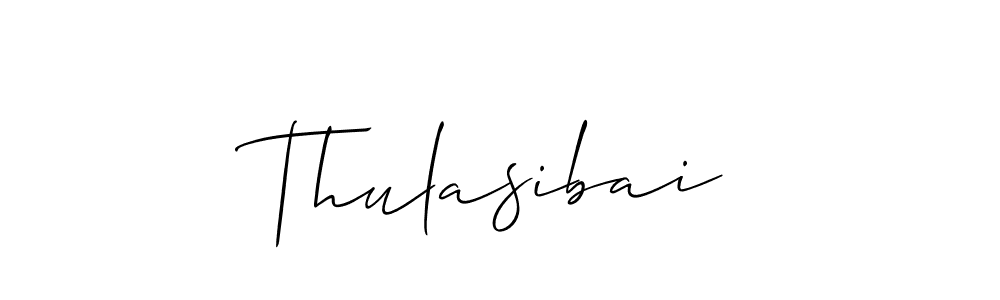 Create a beautiful signature design for name Thulasibai. With this signature (Allison_Script) fonts, you can make a handwritten signature for free. Thulasibai signature style 2 images and pictures png