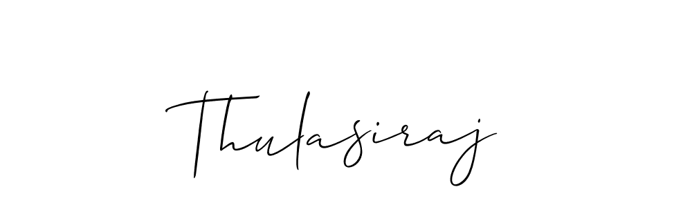 The best way (Allison_Script) to make a short signature is to pick only two or three words in your name. The name Thulasiraj include a total of six letters. For converting this name. Thulasiraj signature style 2 images and pictures png