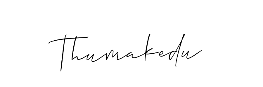 if you are searching for the best signature style for your name Thumakedu. so please give up your signature search. here we have designed multiple signature styles  using Allison_Script. Thumakedu signature style 2 images and pictures png